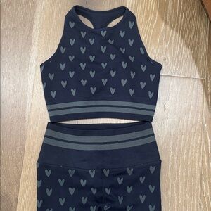 Spiritual Gangster Seamless Heart Print Athleisure Set XS/S